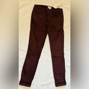 J. Crew Women's Maroon Straight Leg Chino Pants - New with Tags - Size 24